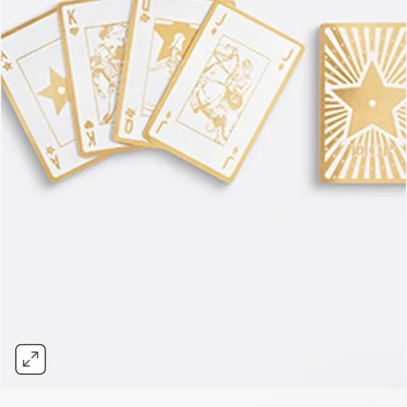 Dior Gold and White Playing Cards—Holiday - Picture 3 of 3